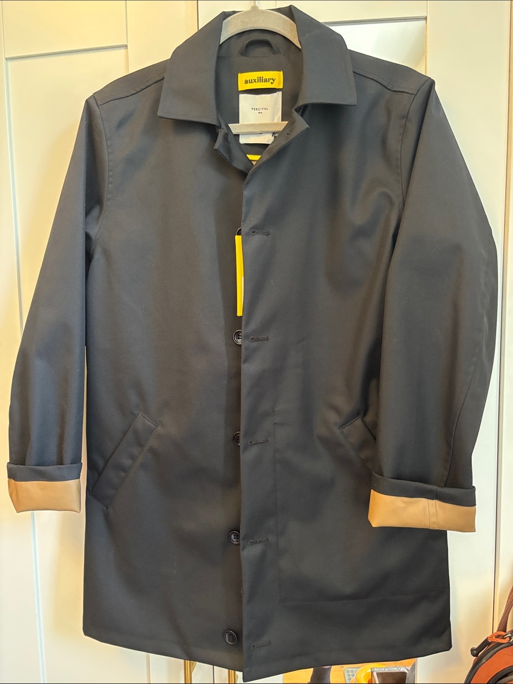 Percival Auxiliary Waterproof Sherlock Short Trenchcoat Black Cinnamon XS